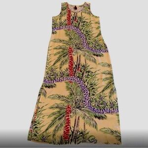 Tommy Bahama maxi dress, 100% silk, island pattern, size Medium